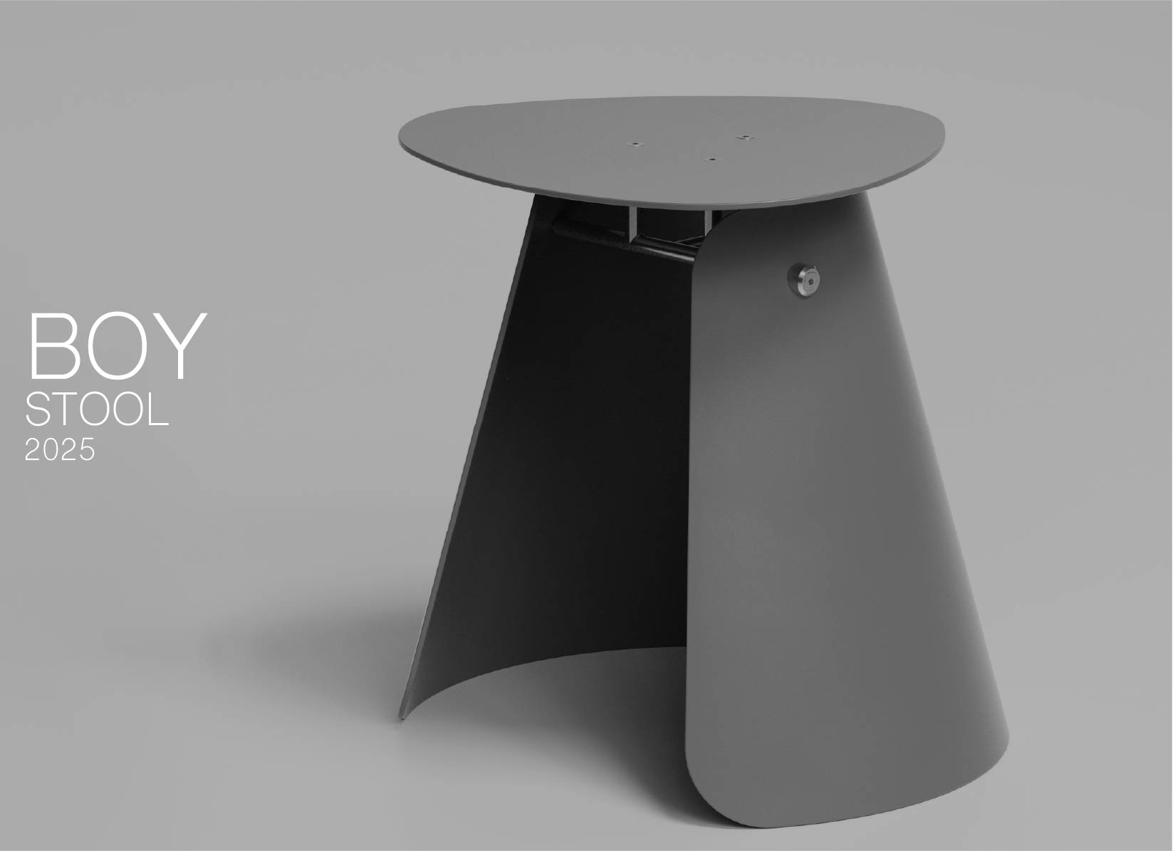 BOY — folded sheet-metal stool, 2025