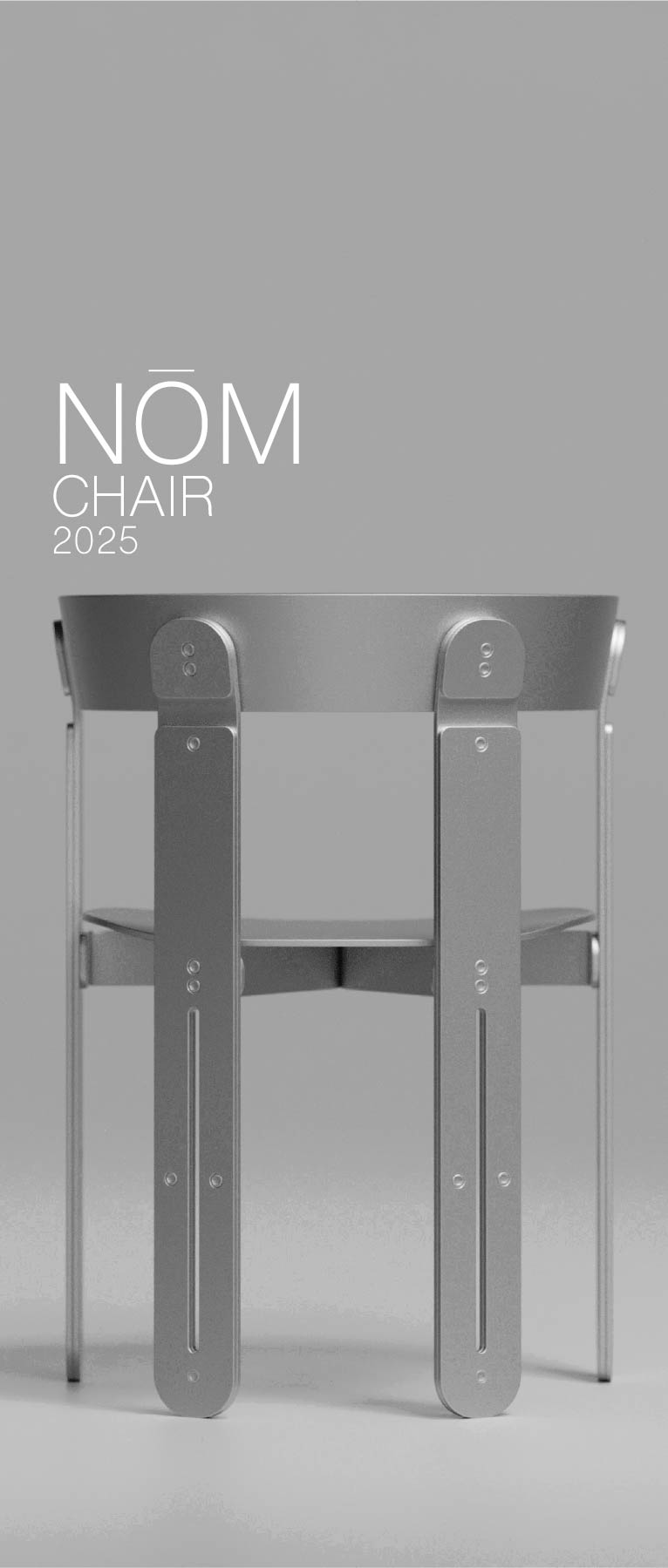 NŌM — minimal aluminium chair, 2025