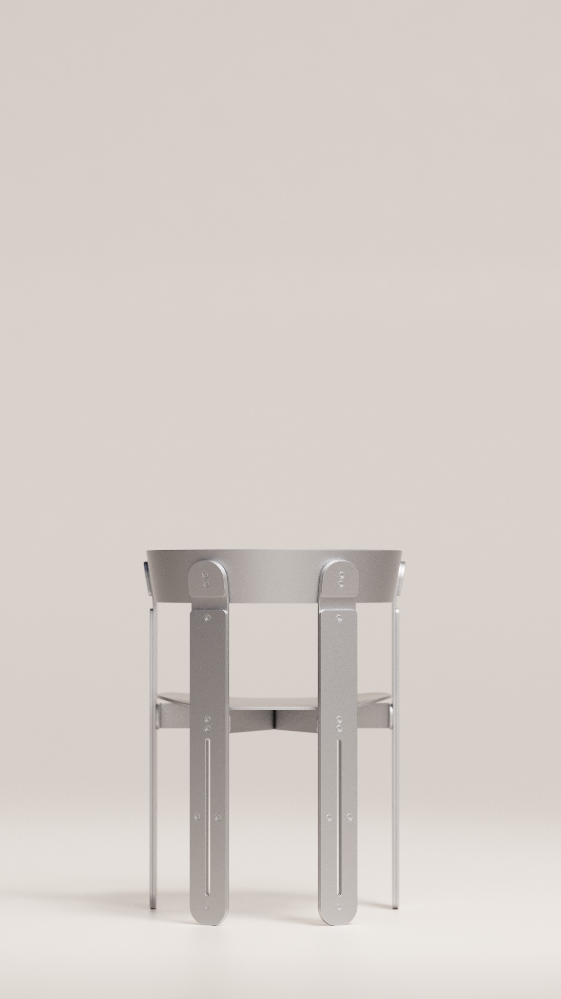 NŌM minimal aluminium chair by GĒV Studio