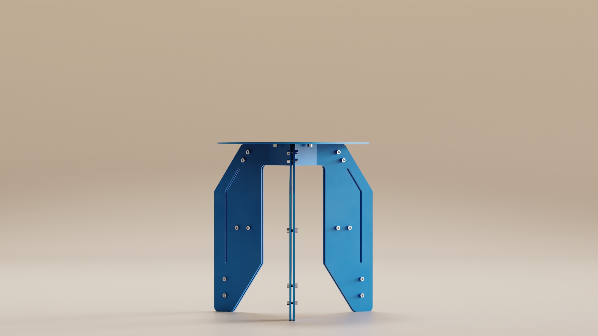 TEHRAN geometric metal stool
