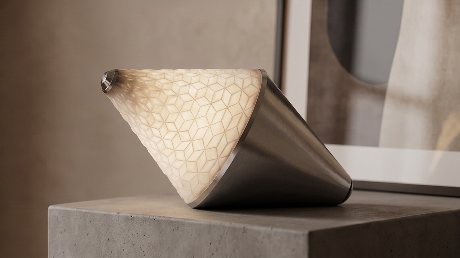 Akbar Mashti sculptural light by GĒV Studio
