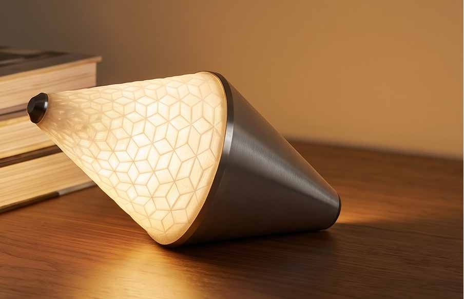 Akbar Mashti geometric table light by GĒV Studio