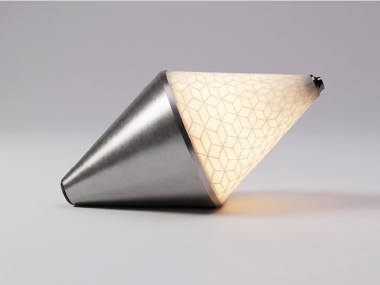 Akbar Mashti light in profile on a neutral surface