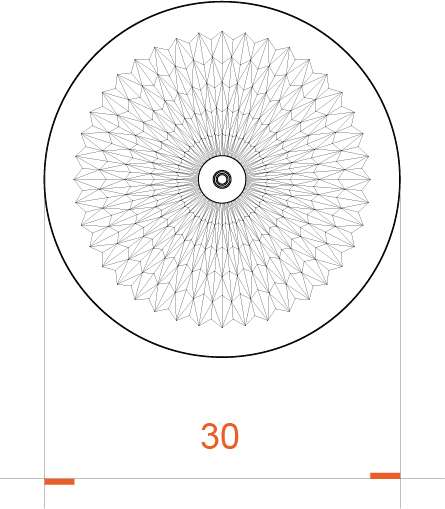 Short Damavand dimensions showing 35.8 centimetre height