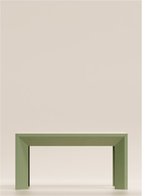 Green Rija Table shown from the front
